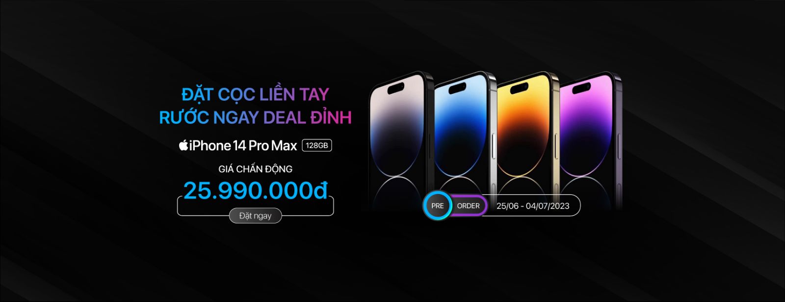 Hình ảnh cho danh mục [Cực nóng] Cọc liền tay - Rước ngay deal đỉnh iPhone 14 Pro Max giảm 9 triệu đồng từ ShopDunk.